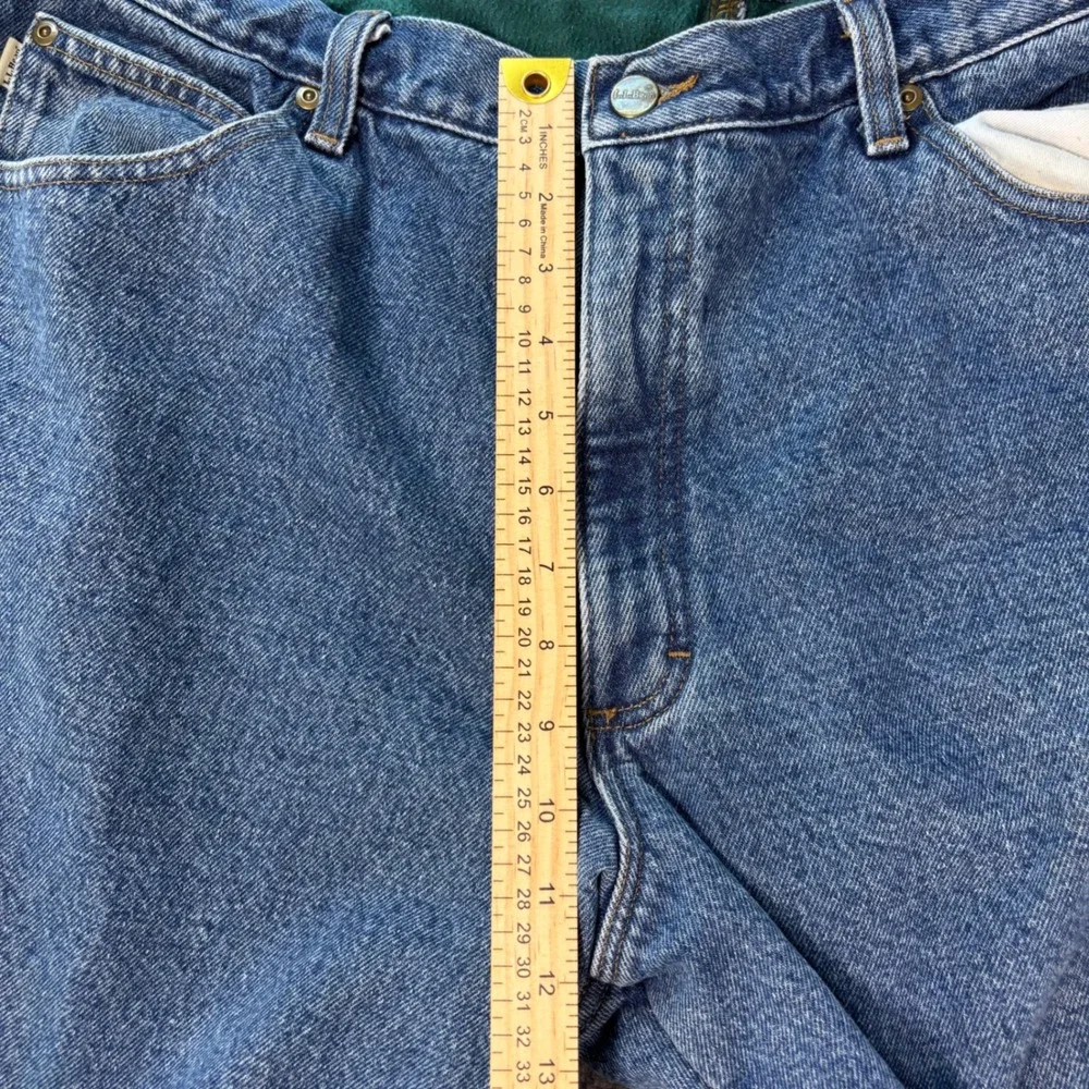 LL Bean Mens Double L Fleece Lined Jeans‎ Denim Relaxed Fit Straight Leg 40x30